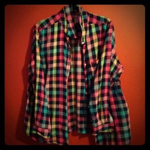 Plaid xxl long sleeve shirt. Old navy