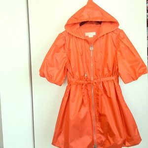 Michael Kors Tangerine Rain Coat