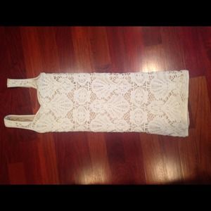 White stretchy free people dress