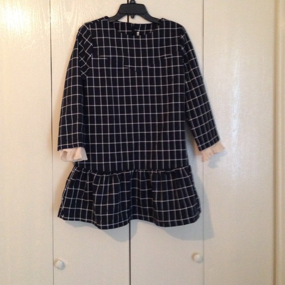 Navy with white lines dress