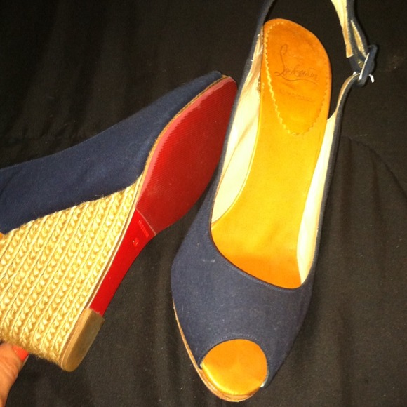 Christian  Louboutin Navy Espadrilles