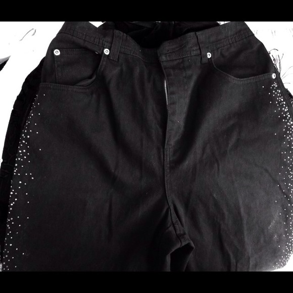 NWOT BLACK BLING JEANS - Picture 2 of 4