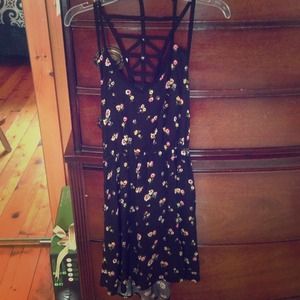 Black floral sundress