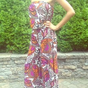 Strapless Multicolored Jumpsuit