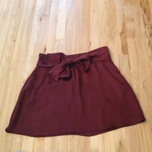 Burgundy Tie Skirt