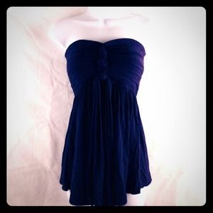 Z🎉 Zen-Knits Purple Empire Pleated Strapless Top