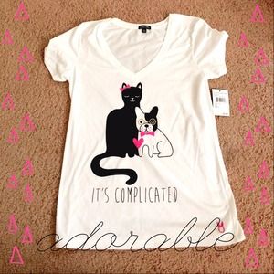 Cozy Zoe Cat & Dog T-shirt in White