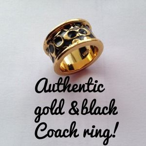 $50 today only! Gold and black Coach ring🎀