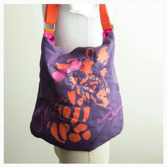 American Rag purple and orange cross body bag