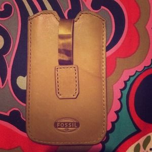 Fossil leather phone case