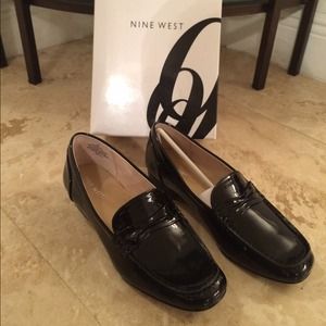 New. Black Patent Leather Loafers