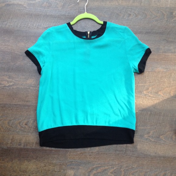 eight sixty teal blouse