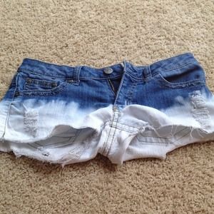 Ombré jean shorts