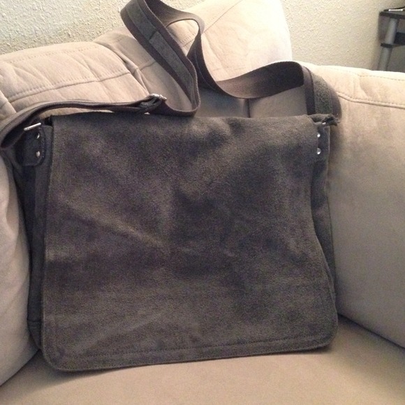 Men David King Leather Messenger Bag L Distressed
