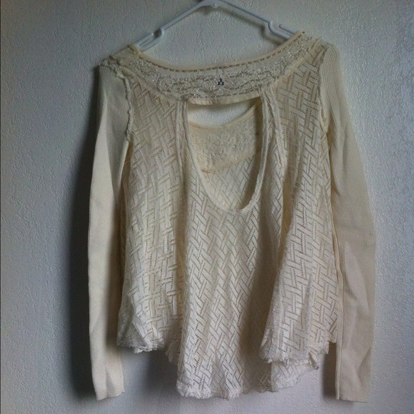 ✂️SALE✂️ FREE PEOPLE Embellished Swing Pullover - Picture 3 of 3