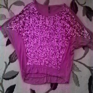 1X hot pink blouse