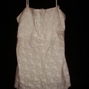 White Charlotte Russe tanktop with tie