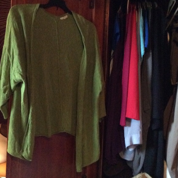 A size large Eileen Fisher sweater Army green