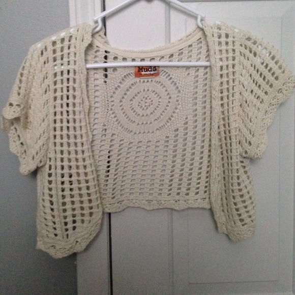 Beige Crochet Cover Up
