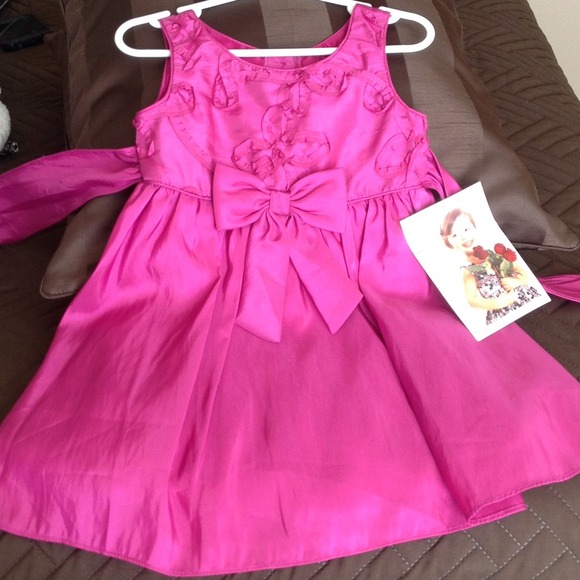 Toddler raspberry color dress.