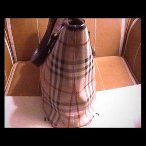 Authentic burberry haymarket check tote