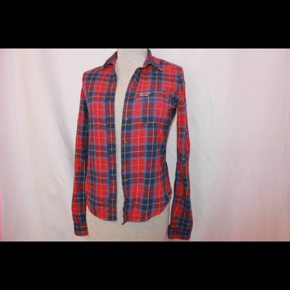 Hollister Red & Blue Flannel