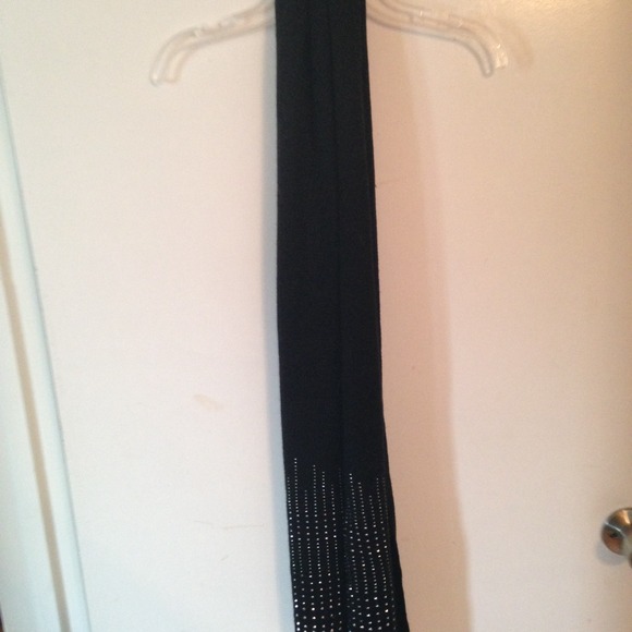 Black bedazzled scarf