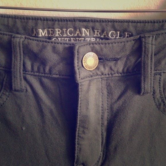 AE olive green jeggings