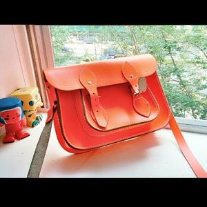 The Cambridge Satchel neon orange