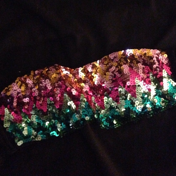 Victoria's Secret sequin swim top size S
