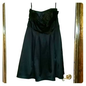 Black strapless dress