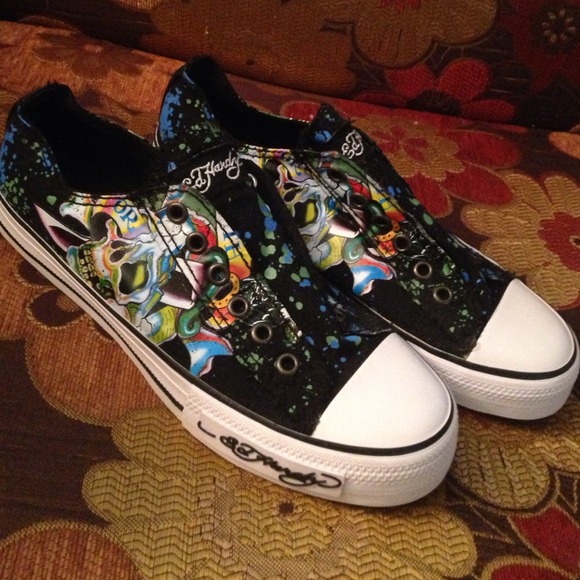 Ed Hardy Black Sneakers