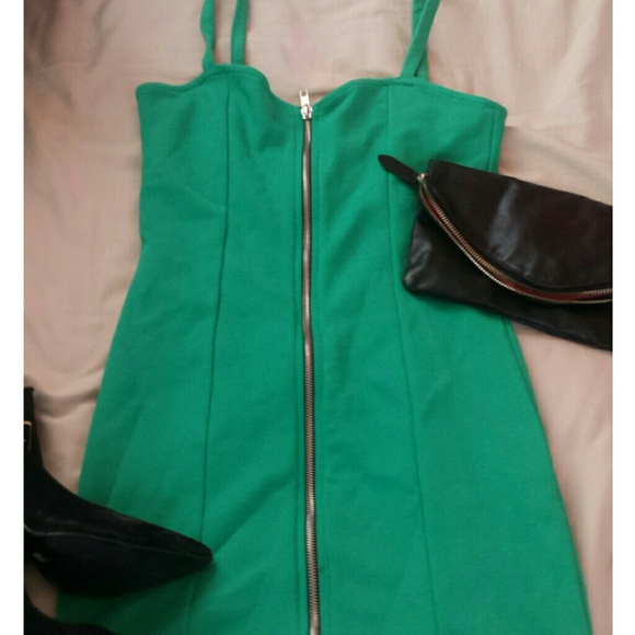 H&M front zip dress