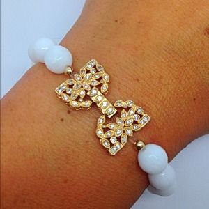 Gold vintage cz pendent bracelets
