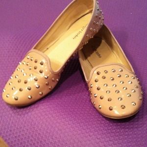 Flats for work &magenta dress