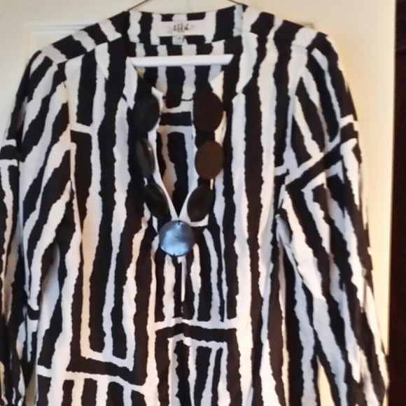 Tibi black and white tunic. Size 6.