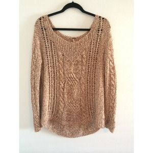 Free People Pink Knit Sweater