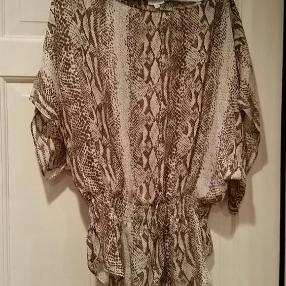 Silk python print Parker blouse. Size medium.
