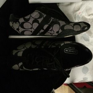 Brand new authentic black coach sneakers