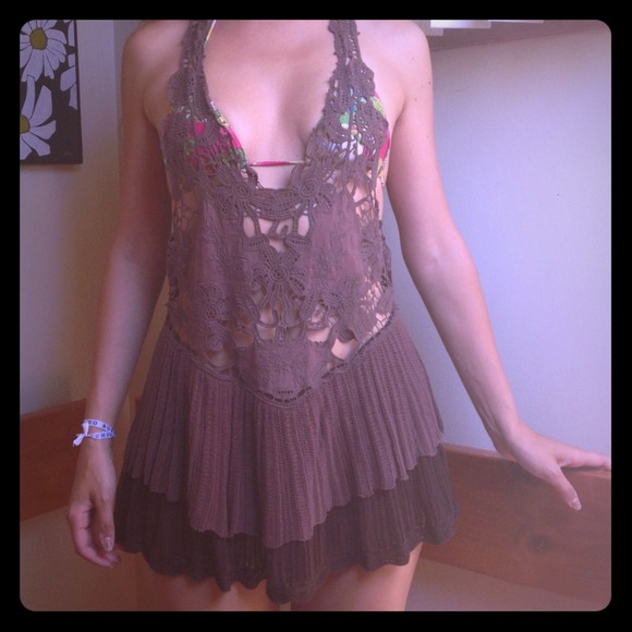 FREE PEOPLE Crochet Knitted Top - Picture 2 of 6