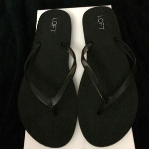 Black flip flops