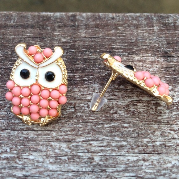Pink Owl Studs❌SOLD❌ - Picture 2 of 3