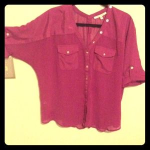 Cute purple angel-winged blouse