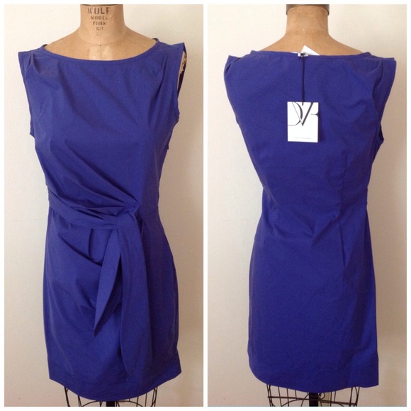 SOLD NWT DVF blue cotton stretchy dress size 8