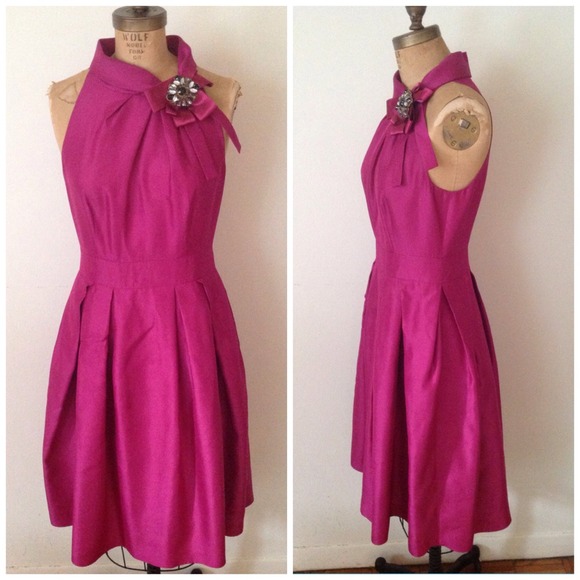 SOLD Magaschoni Pink Magenta Silk dress sz6