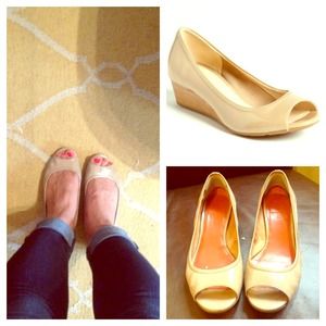 Cole Haan Nike Air Nude Wedge Pump with Peep Toe
