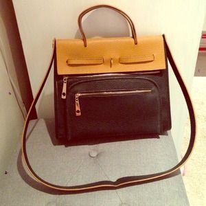 Black/brown shoulder bag