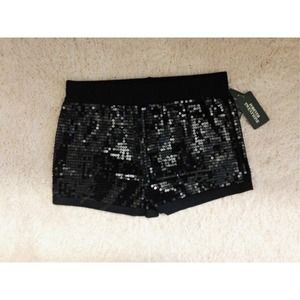 Black sparkly shorts