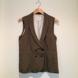 Banana Republic Army Green Viscose Vest