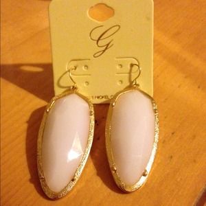Kendra Scott inspired white earrings
